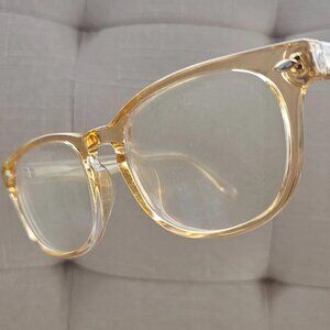 Zenni Optical Women Eyeglasses Frame Eye Wear Tan Clear Glasses Frame only
